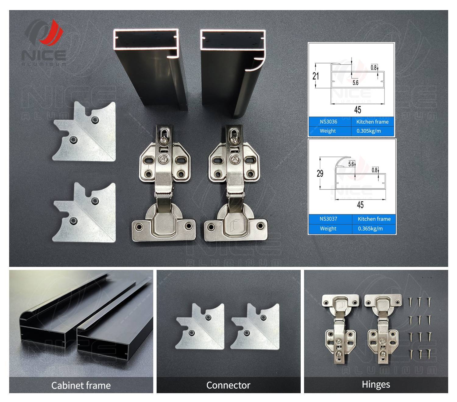 aluminum-profile-frame-and-connecter-hinge