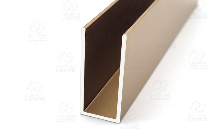 u channel aluminum for architectural glass wall fixing system