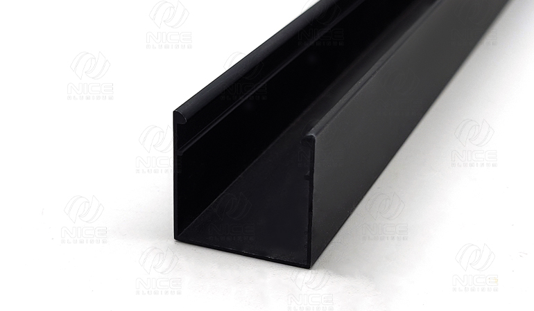 aluminum u channel for structural glass support in architecture
