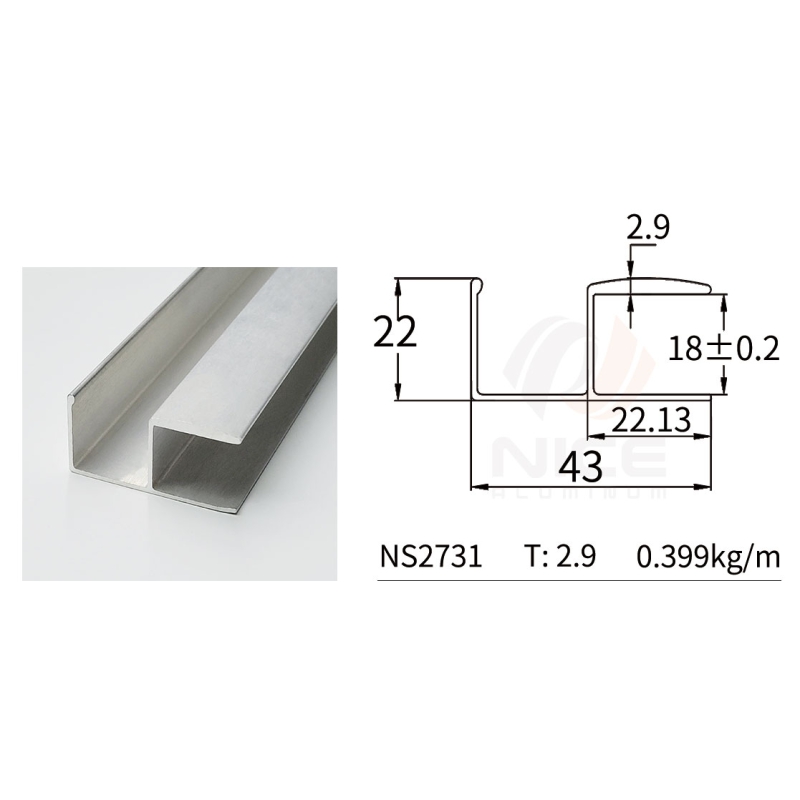 NICE NS2507 Wardrobe Door Profile 2 System