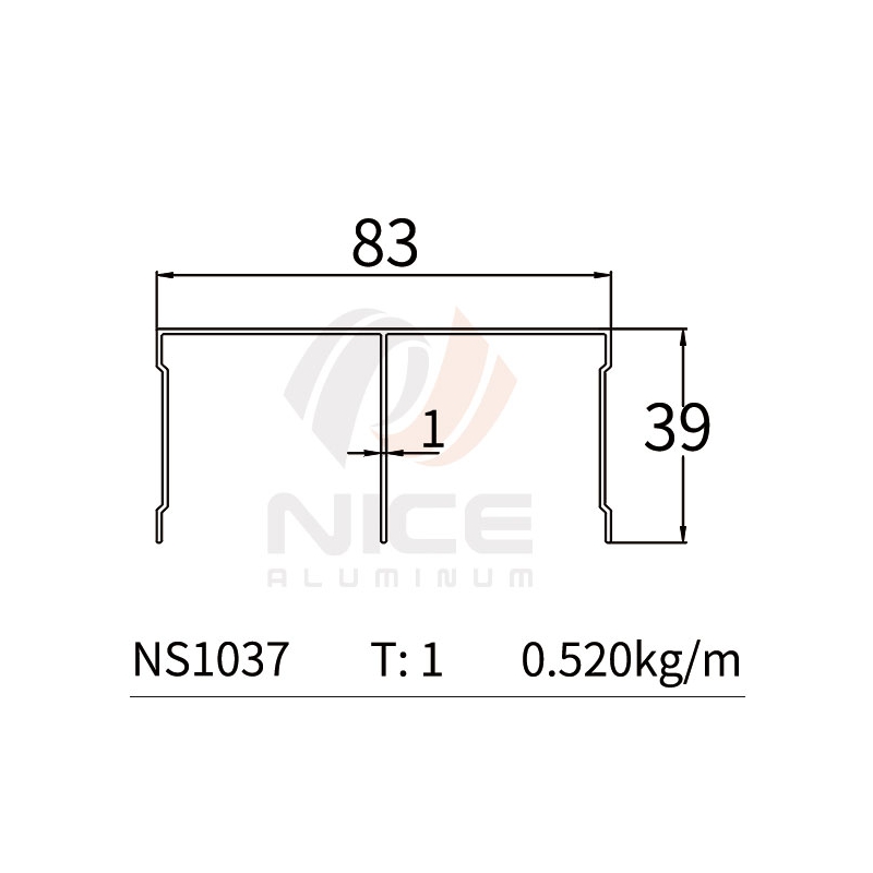NICE NS1037 Wardrobe Door Profile 5 System